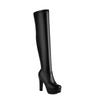 Women's high-heeled boots, sexy European and American style autumn and winter new waterproof table, fine-heeled large-size knee boots