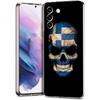 Transparent for Samsung Galaxy S25 S24 S23 S22 S20 S21 FE Ultra S24 S23 S10 S10E S9 Plus Phone Case Soft TPU Greece Greek Flag