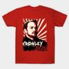 Men Black Print T-shirt Crowley 2020 - King Of Hell No-Cut Transfer Paper Print Cotton Tshirt