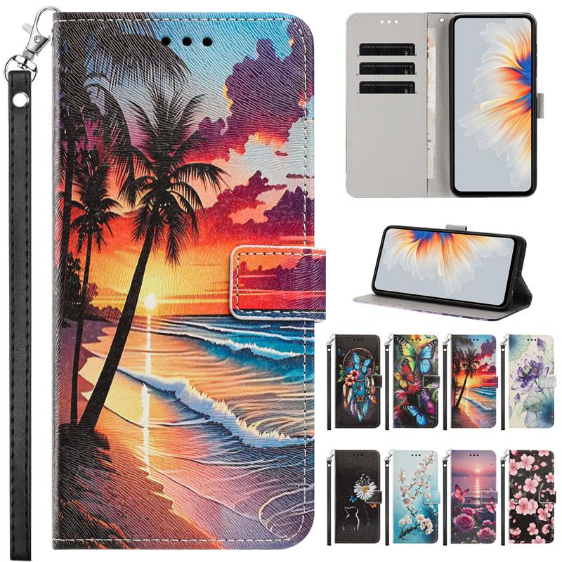Sunset Painted Case for Samsung Galaxy A53 A33 A23 A13 A52s A72 A32 A22 A12 A51 A71 A41 A31 A21S A50s Wallet Leather Cover Case