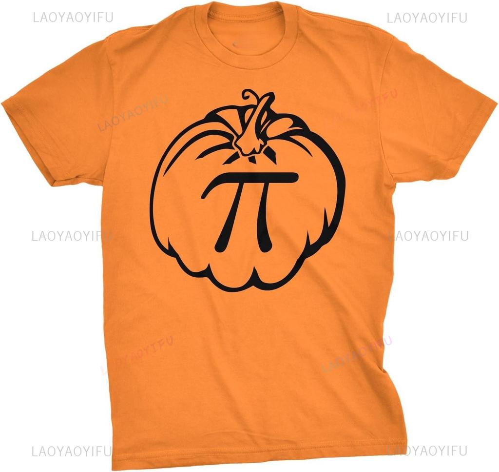 Pumpkin Pi T Shirt Funny Math Shirt Pie Thanksgiving Fall Autumn TShirts Woman Man Cotton Printed Tshirt Streetwear Clothes