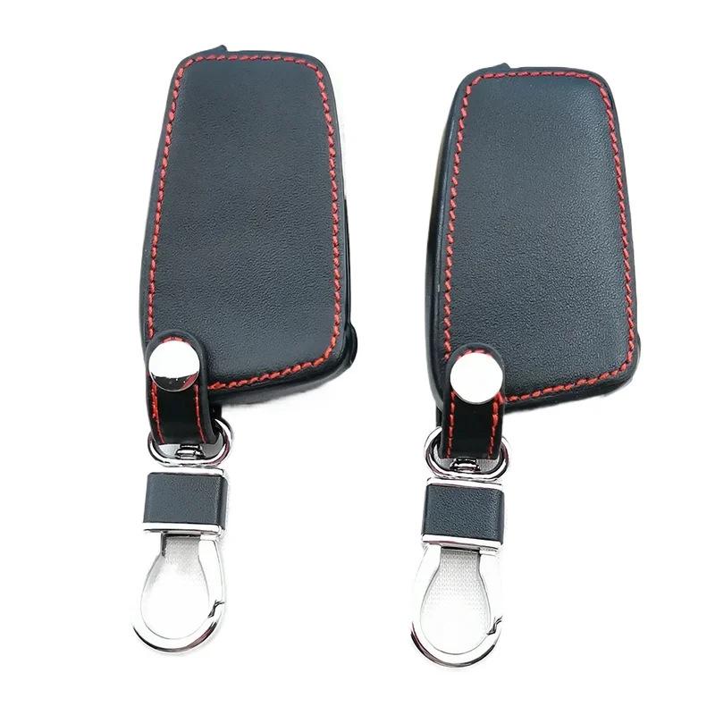 Genuine Leather Smart Key Cover for Toyota Corolla, Camry, Highlander, Levin, RAV4