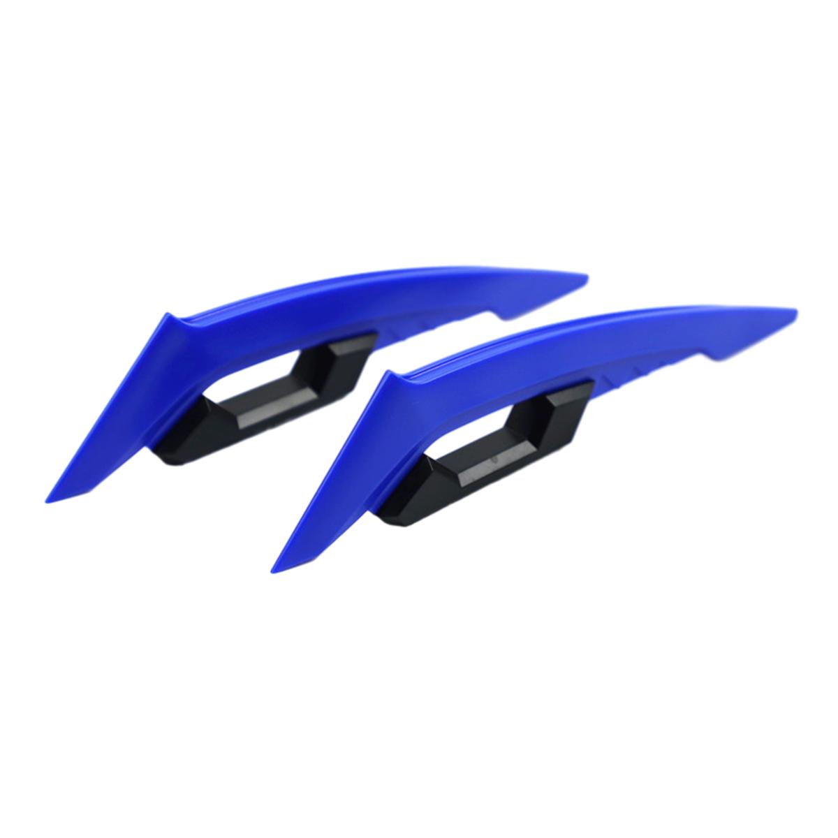 

1 пара боковых крыльев для мотоцикла, аэродинамические динамические спойлеры, крылья, наклейка на кузов, обтекатели, воздушные дефлекторы, внешние аксессуары синий