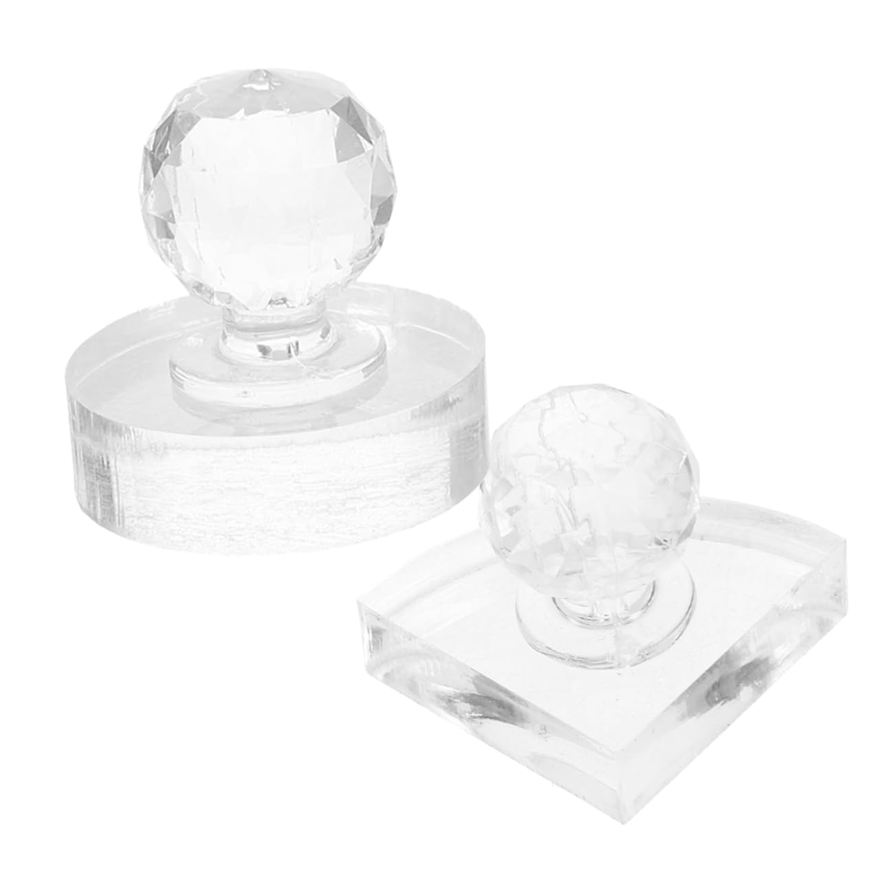 

Beaupretty Eyeshadow Pressing Tool, Set of 2, 1.26-inch Round, Acrylic, for Powder Compact Repair, DIY Eyeshadow Palette Stamp