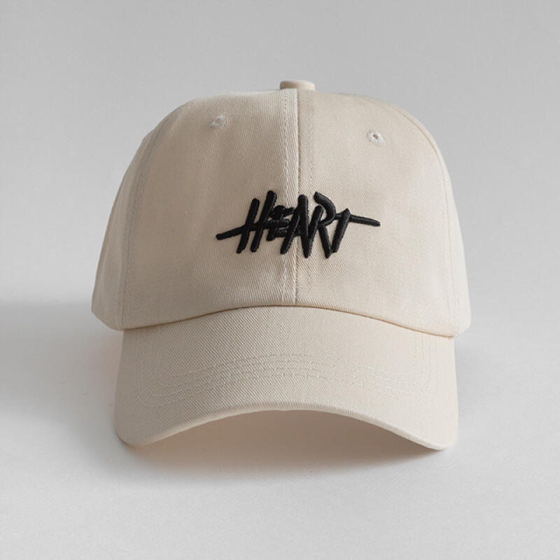 Adjustable length ball cap with embroidery lettering ac-9485c ivory