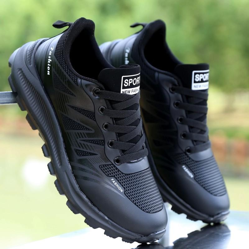 

Холодные липкие мужские туфли модная уличная спортивная обувь весна и осень новинка водонепроницаемая кожаная поверхность толстая подошва легкие модные повседневные туфли 44