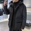 Cargo down jacket men's winter new loose thickened bread jacket light white duck down jacket trendy