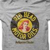 Red Head Motor Oils Classic Retro Motorsport Vintage Car Printed T-Shirt