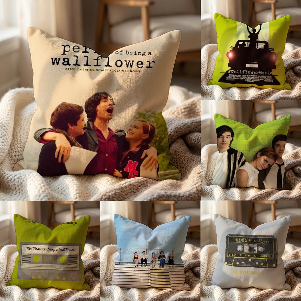TV Being A Wallflower Cushion Cover Multi-Scene Pillow Cover for Home & Car - Reversible, Soft & Durable for Daily Use