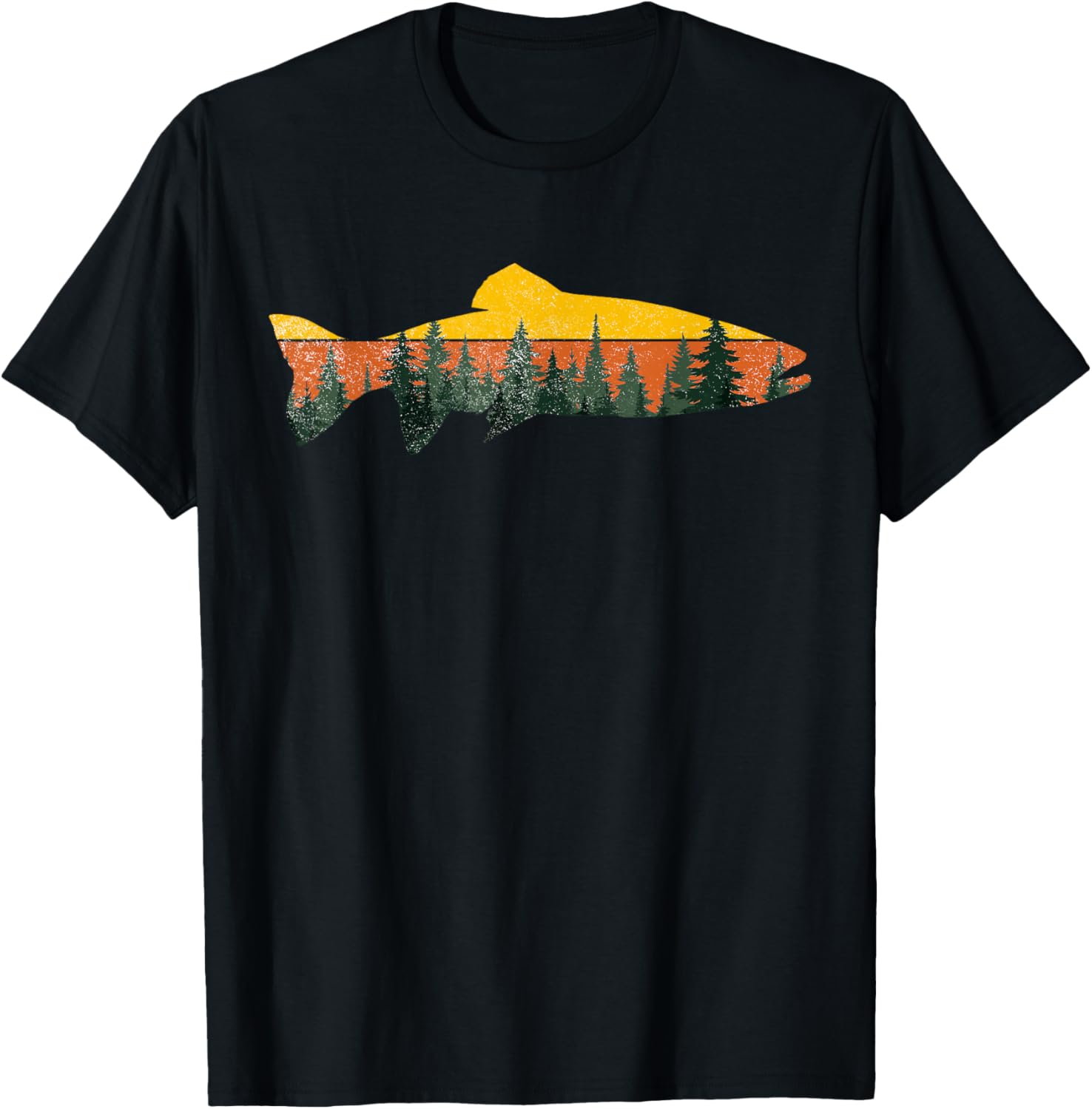 Trout Fly Fishing Outdoor Forest Nature Wildlife Fisherman T-Shirt S разноцветный