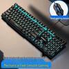 Mechanical Feel Wired Keyboard & Mouse Set - Silent Universal Esports Gaming Peripherals (3-Piece Set)