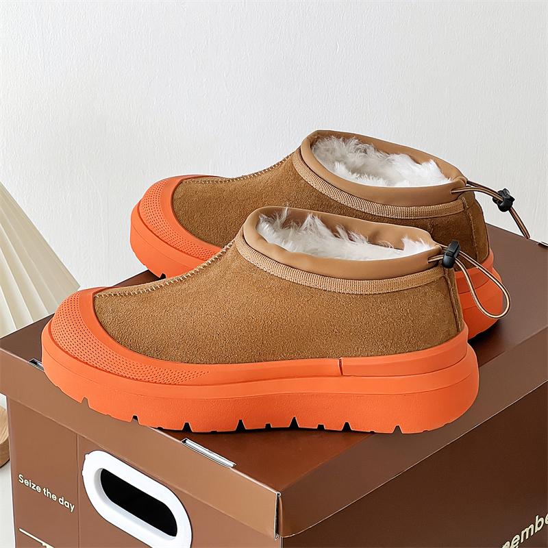 Suede Leather Men's  Ankle Boots Stylish Snow Sneakers Outdoor Casual High Top Shoes Fashion Male Winter Warm Boots Comfy Botas