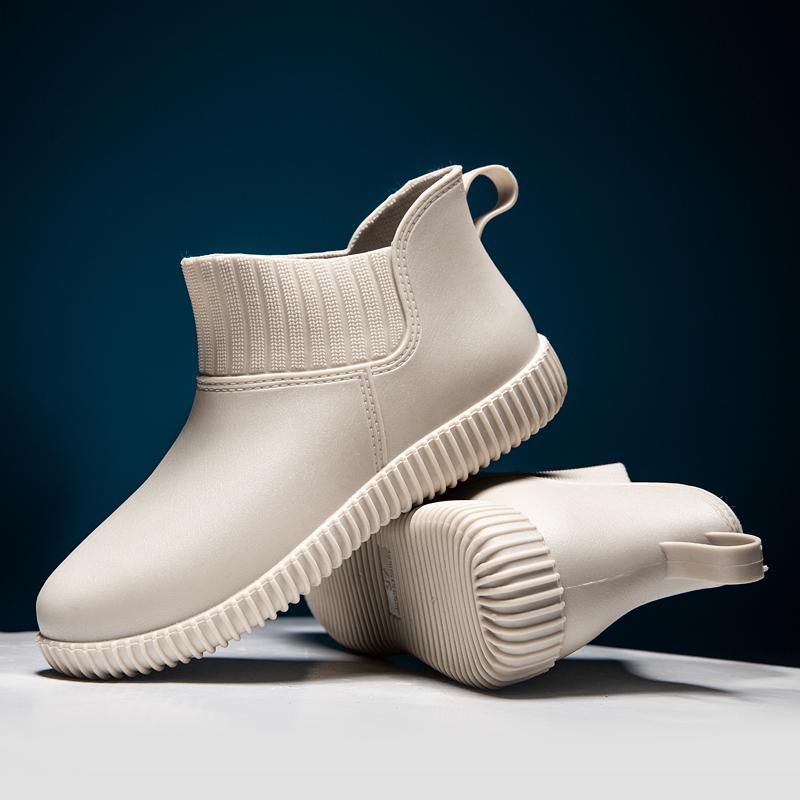 Short-cylinder Women's Waterproof Rain Shoes, Kitchen Water Shoes, Low-top Wear-resistant Rubber Shoes