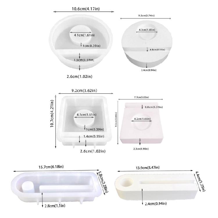 Hearts Horse Candlesticks Silicone Molds Cute Horse Candle Holder Resins Molds