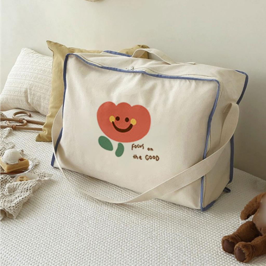 Cartoon Large Capacity Cotton Quilt Bag Kindergarten Cotton Quilt Storage Bag Pattern Cotton Storage Pouch for Nursery