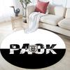 PAOK pattern round rug,Carpet Rug for Living Room Bedroom Playroom ,Non-slip Floor Mat,Holiday Gifts and Birthday Gifts.