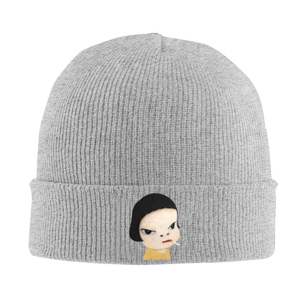 Yoshitomo Nara Beanie Hats  Bonnet Hats Adult Unisex Funny Gym Knit Hat Spring Custom Thermal Elastic Caps