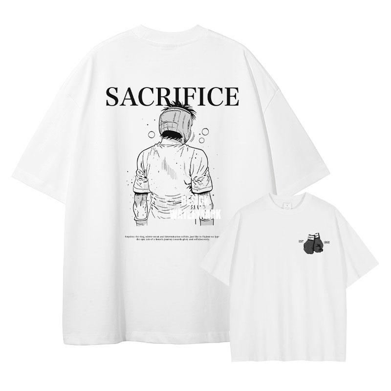 Anime MMakunouchi IIppo Tshirts Oversized Vintage Washed HHajime No Ippo T Shirt Manga The FFighting T Shirt for Man Cotton