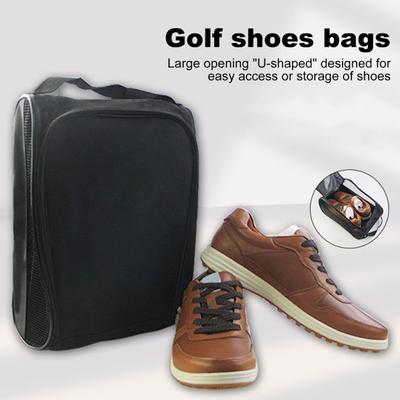 Golf Shoe Bag Travel Hand-held Golf Shoe Tote Golf Accessories Double-Zippered Sports Shoe Carrier Bag for Golf Balls Tees Socks