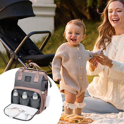 Folding Mommy Bag Lightweight Portable Folding Crib Bed Large-capacity Baby Backpack Female Mommy Outting Bag Mummy Bag