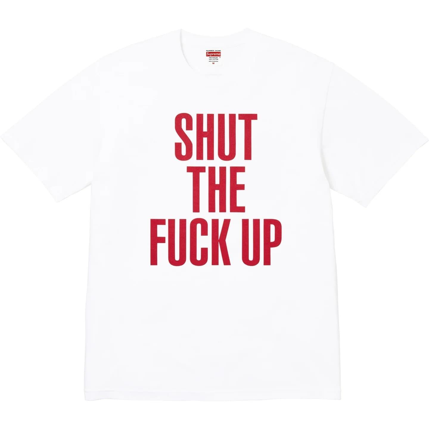 Supreme Number (N)ine Shut Up Tee White L