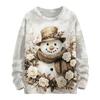 Women's Casual Long Sleeve Woolen Christmas Sweatshirt Fall  Vacation Long Sleeve Pullover