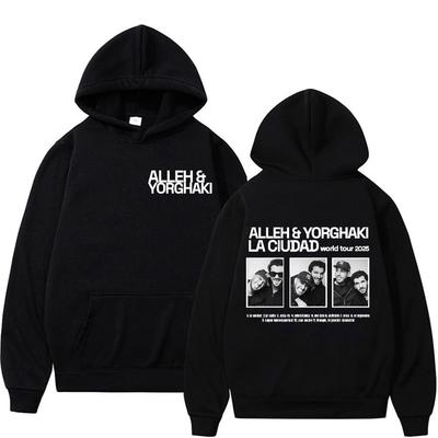 Alleh & Yorghaki La Ciudad Worid Tour 2025 Merch Hoodies Men's Clothing Long Sleeve Hip Hop Hoodie Vintage Sweatshirt Streetwear