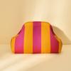 Knitted bag, striped clutch bag, women's flying woven clouds, versatile temperament, portable cosmetic bag, large capacity