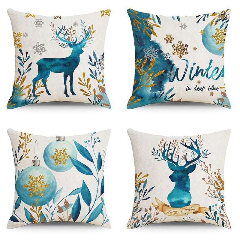 Christmas Pillow Home European Linen Sofa Cushion Cushion New Pillow Case