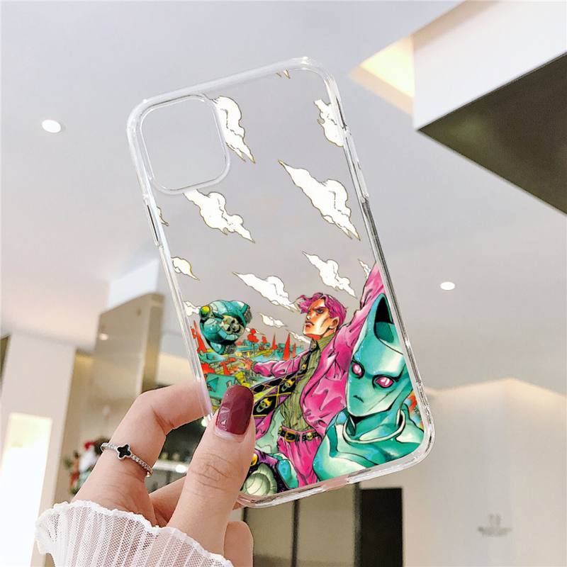JoJos Bizarre Adventure Anime Phone Case For Xiaomi10T 11 Note10 Redmi7 8 9 S Pro K40 Poco3 Transparent Shell