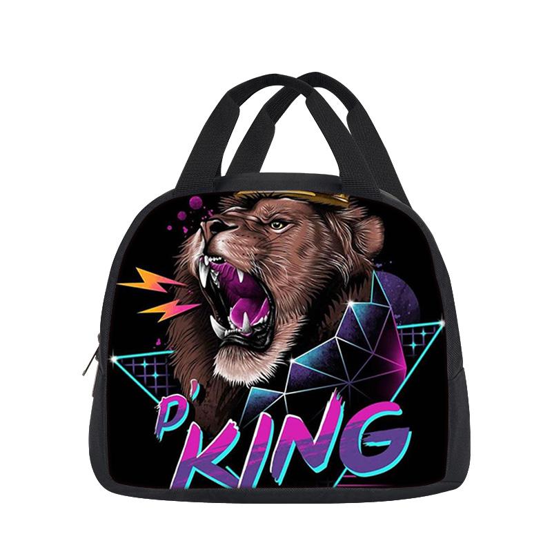 lion lunch bag versatile cartoon large capacity new item, best gift for boys and girls on school birthdays