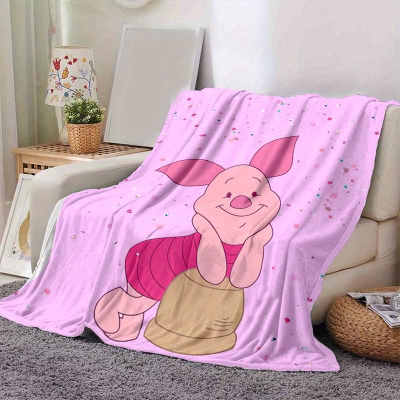 

1 шт. Одеяло с поросенком, милое одеяло с мультяшным персонажем для домашнего декора, чехол на диван, для использования на улице, в путешествиях 80cmx120cm