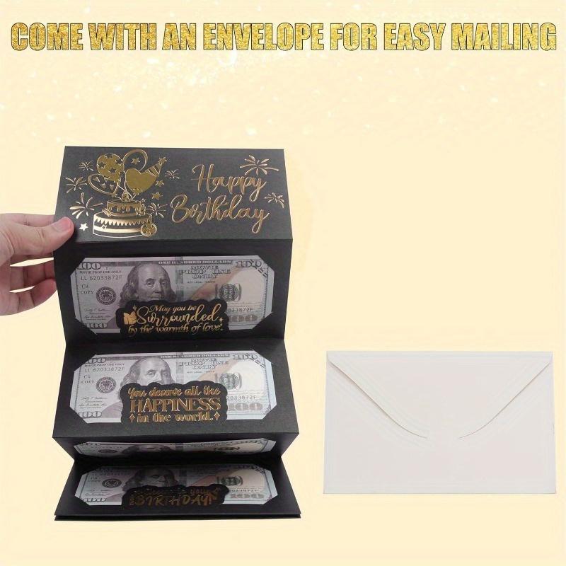 A Surprise Birthday Gift Box with Cash Envelope, Featuring 6 Slots - Festive Wallet Suitable for Any Birthday Celebration, Cash Gift Display