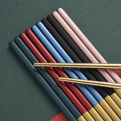 304 Палички для обіду з нержавіючої сталі Посуд для подорожей Портативні палички для їжі з коробкою для зберігання Тримач Столовий посуд Кухонні аксесуари