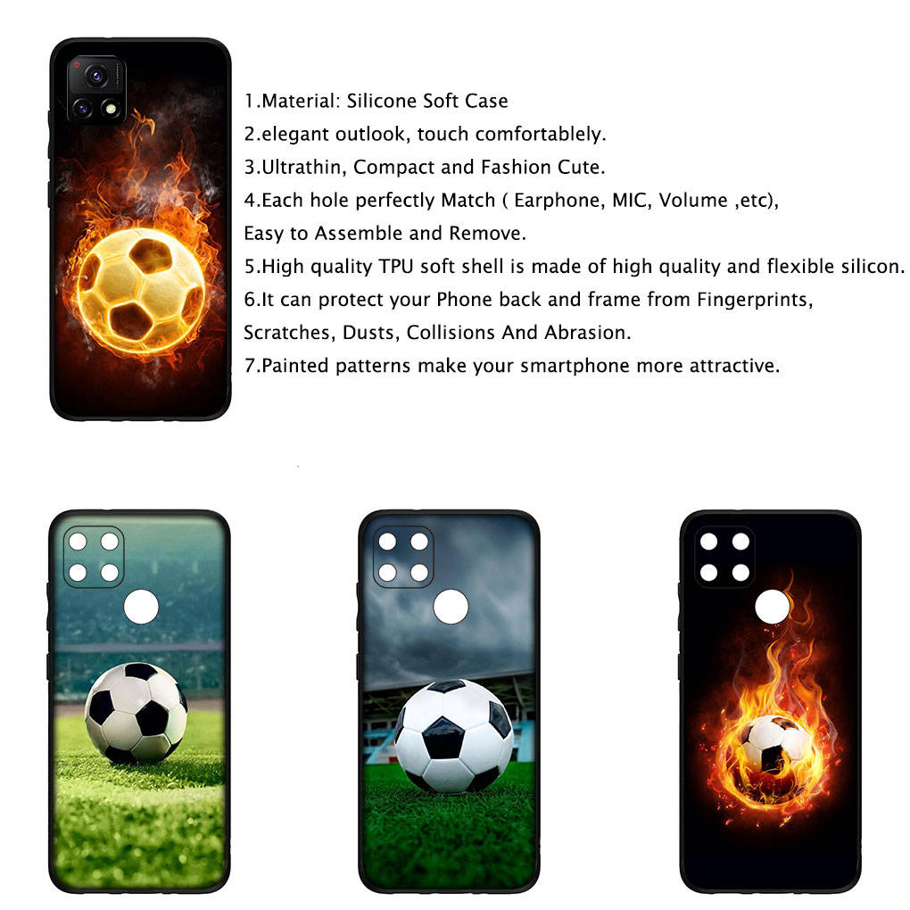 Für iPhone 16 15 Xiaomi Redmi Note 14 13 12 11 Pro Max X 8 16e Samsung Galaxy S25 S24 S23 Moto OPPO Huawei Cool Fußball Spiel Fußballspiel Handyhülle