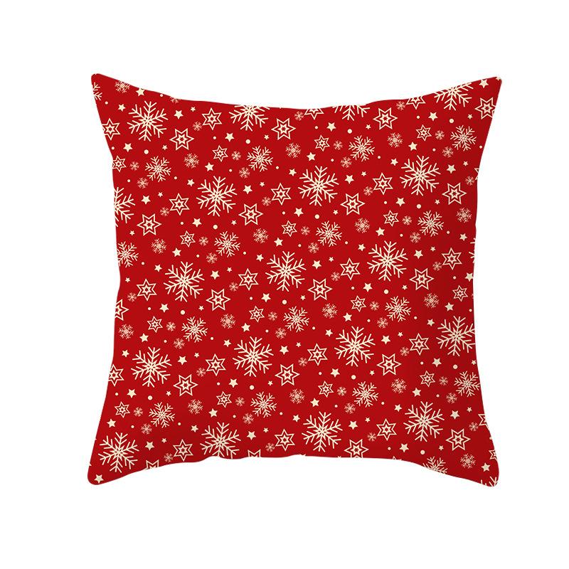 

Red Series Christmas Peach Velvet Cushion Cover New Sofa Cushion Cover Square Cushion Cover 45 * 45Cm (without pillow core)