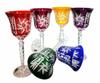 Colorful Crystal Wine Glasses 280ml Olive Grinder