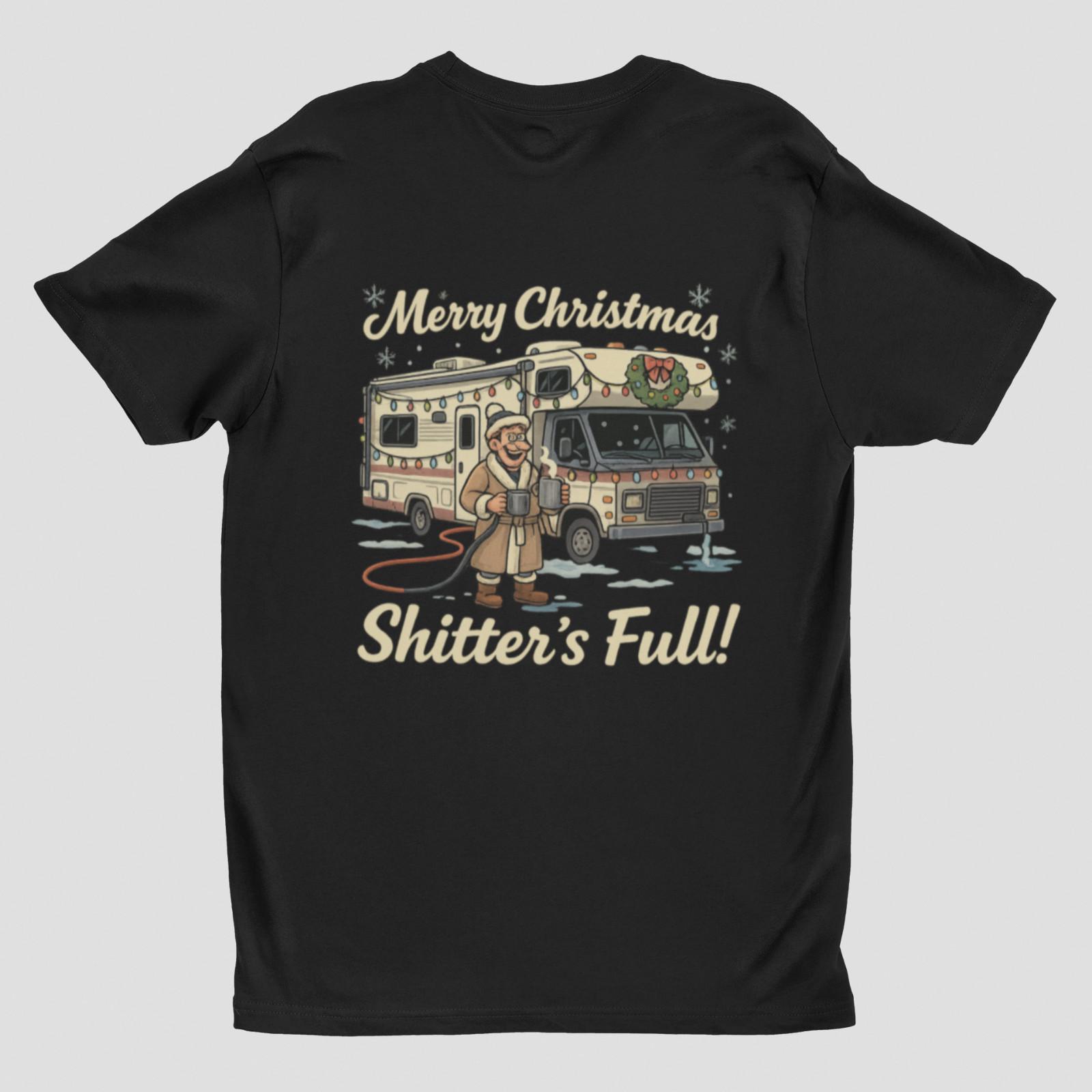 Funny Christmas RV Shirt Merry Christmas Shitter’s Full Holiday Movie Tee Unisex XXXL