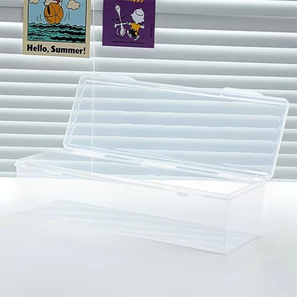 Cutie Organizator Transparentă din Plastic Divizor Ajustabil Cutie Organizator Compartimentată Transparentă Cutii Portabile pentru Depozitarea Cărților