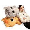 Giant Big Eyes Kawaii Cat Long Doll Plush Toy Standing Fluffy Cuddly Cartoon Animal Sleeping Leg Support Pillow Hug Plushie Gift