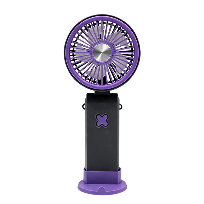 Portable USB Rechargeable Handheld Desk Fan & Phone Holder