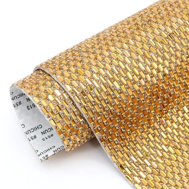 5PCS Rhinestones Sheet Self Adhesive Glitter Crystal Diamond Sticker Car Phone Bag Gift Box Wedding Party DIY Crafts Decoration