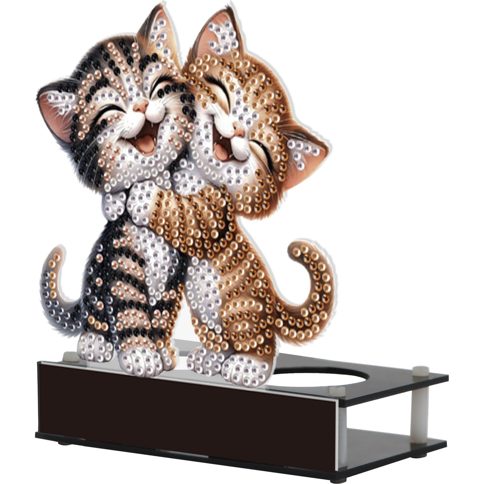 Puppy Butterfly Desktop Tea Light Candle Holder Aromatherapy Candle Holder 5D DIY Diamond Art Mini Candle Holder for Art Crafts