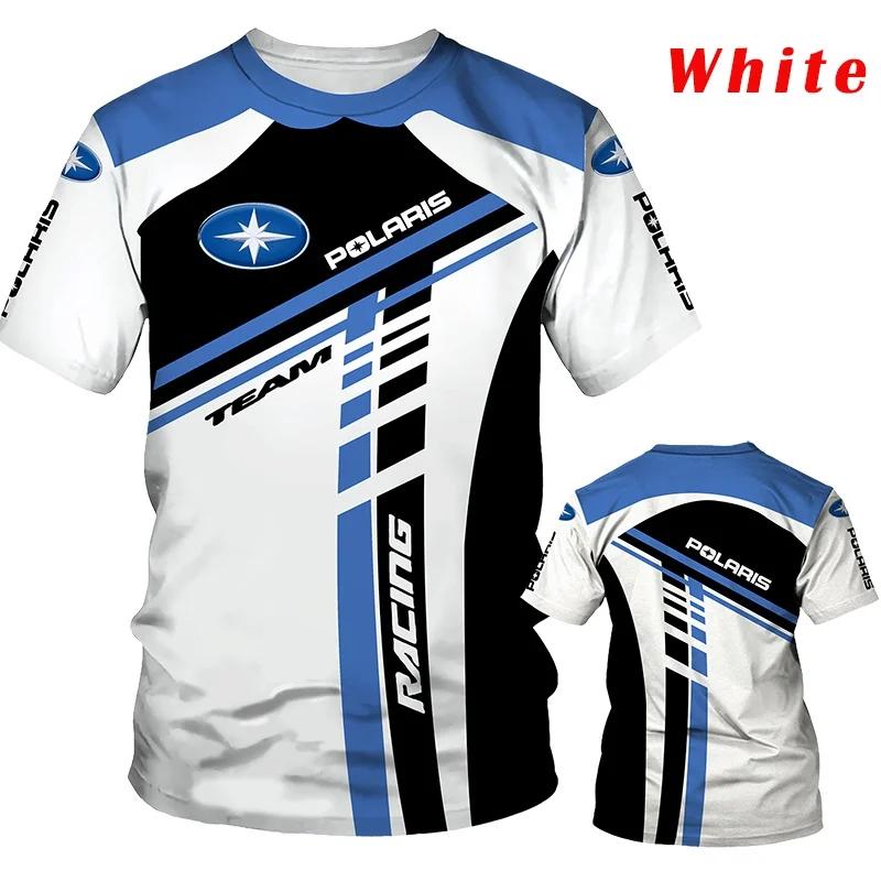 New Hot Selling 3D Polaris Logo Racing T-shirt Cool Printed Neutral Racing Team Men's T-shirt