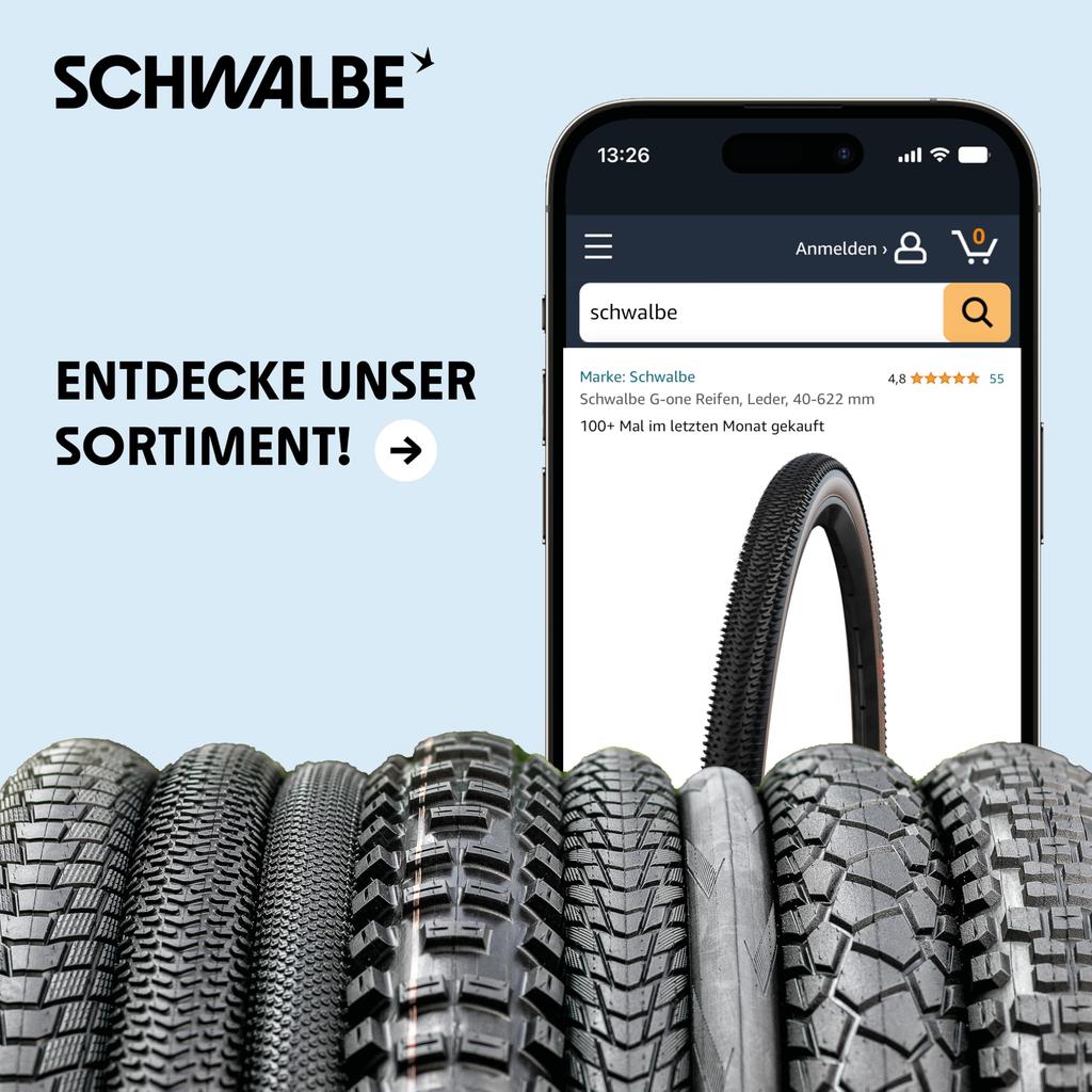 SCHWALBE Marathon Plus 20x1.35 Clincher Tire (Authentic) [For Touring, Small Bikes, and City Riding]