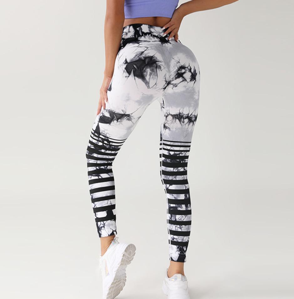 

Женские леггинсы для йоги с принтом плотного тумана, эластичные, для фитнеса, бега, спортзала, спорта и активного отдыха XS белый