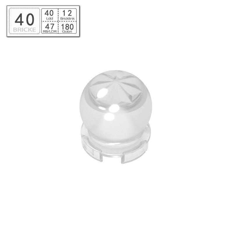 

BRICKE Crystal 2x2x2 Lampshade Compatible with LEGO 30106 Building Blocks – Educational DIY Piece 50g (approx. 35 pcs) кристально чистый
