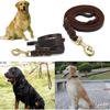 FOCUSPET Leather Dog Leash 6 Ft Leather Dog Training Leash Pet Braided Dog Leash for Large Medium Leads Rope Dogs Walking&Training (1/2 Inch,Brown)