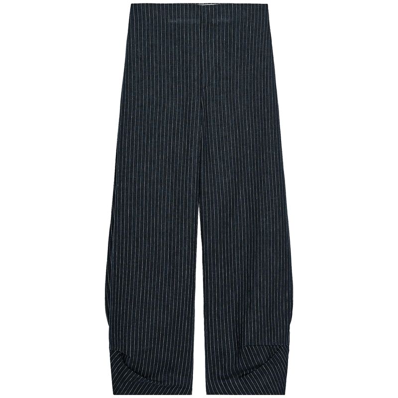 Zaprha 2025 Summer New Loose Linen Blend Balloon Style Striped Pants Women Loose Feeling 3564530