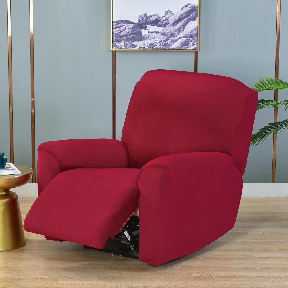 Culoare solidă, catifea moale, elastică, pentru băiat leneș, husă pentru scaune pentru scaune reclinabile, pentru acasă